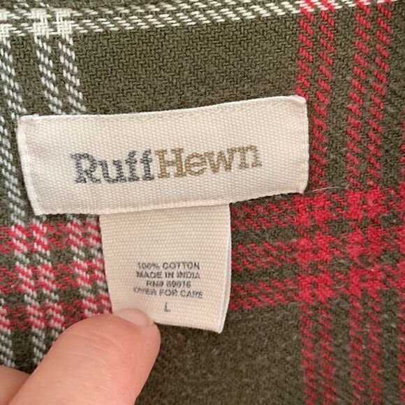 Vintage cozy oversized green plaid boyfriend flannel shirt - Picture 5 of 7